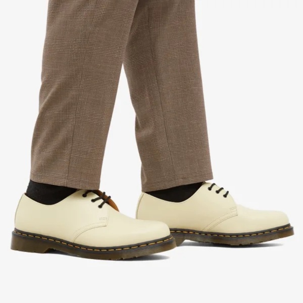 Dr. martens 1461 Cream Smooth Leather Lace Up Oxford Air-Cushioned W-9 M-8 EU41